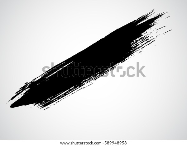 Vector Black Line Grunge Brush Strokes Stock Vector Royalty Free