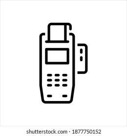Vector black line icon for acquire