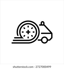 Icono de línea negra de Vector para actuar rápido