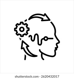 Ícone de linha preta vetorial para adaptação