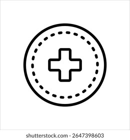 Ícone de linha preta vetorial para adicionar