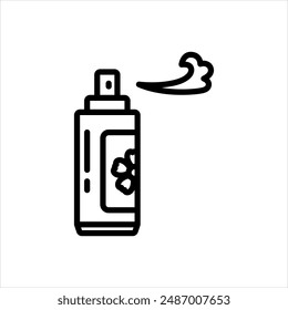 Icono de línea negra de Vector para aerosol