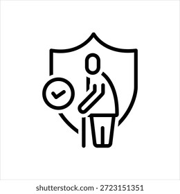 Ícone de linha preta vetorial para Envelhecimento Nominal