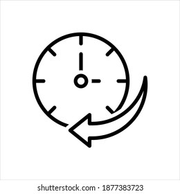 Vector black line icon for ago