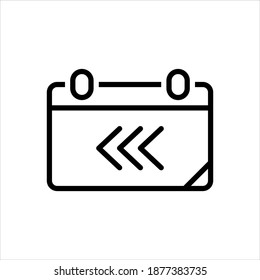 Vector black line icon for ago