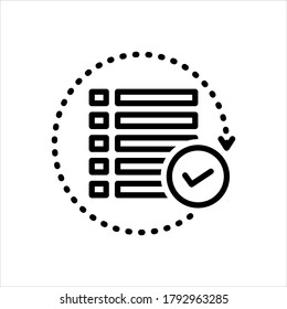 Vector black line icon for all