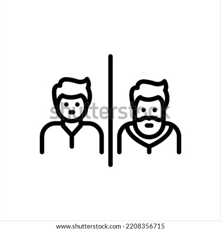 Vector black line icon for alter