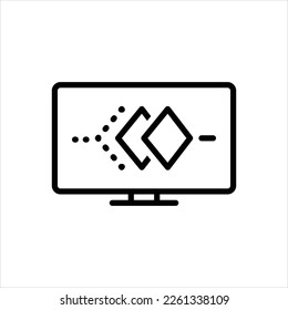 Icono de línea negra vectorial para animado