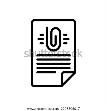 Vector black line icon for annex
