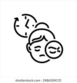 Icono de línea negra de Vector para anti envejecimiento