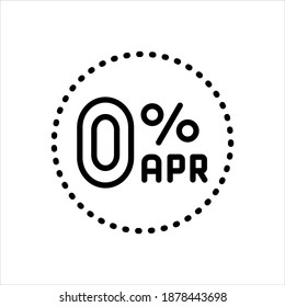 Vector black line icon for apr