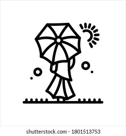 Vector black line icon for art