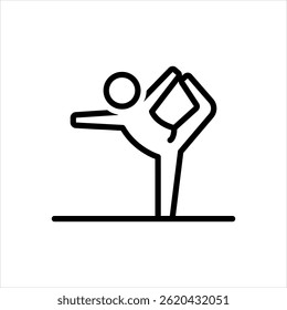 Vector black line icon for balanced