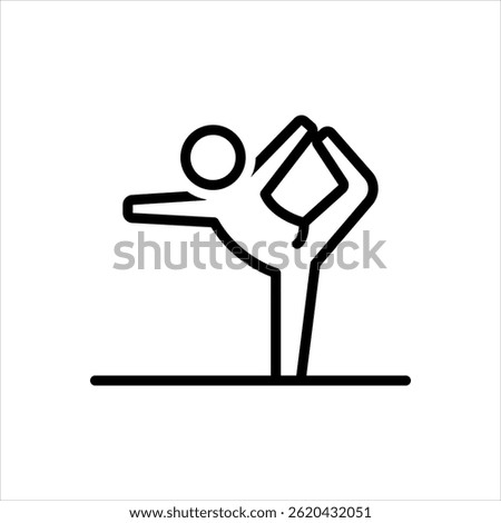 Vector black line icon for balanced