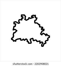 Icono de línea negra vectorial para berlín