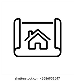 Ícone de linha preta vetorial para o diagrama