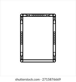 Icono de línea negra de Vector para marco de caja