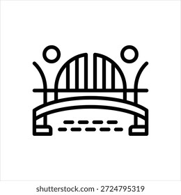 Icono de línea negra de Vector para unir culturas