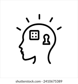 Vector black line icon for brilliance