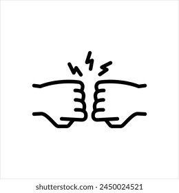 Vector black line icon for bump 