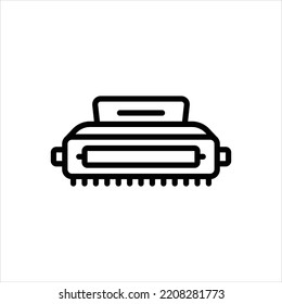 Icono de línea negra vectorial para cartuchos