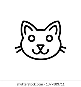 Vector black line icon for cats