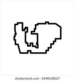 Vector black line icon for cerritos