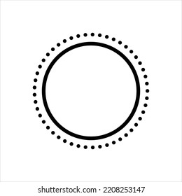 Icono de línea negra del vector para círculo