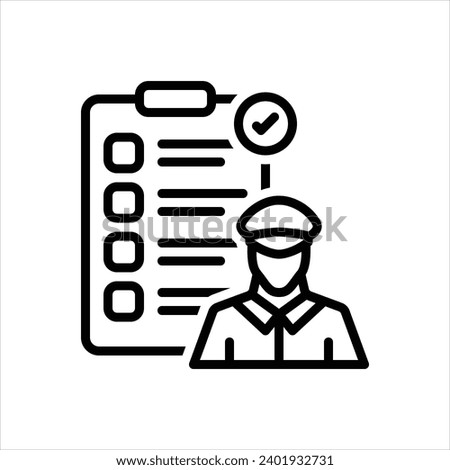 Vector black line icon for clearance