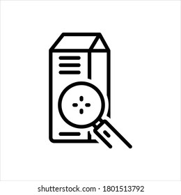 Icono de línea negra del vector para