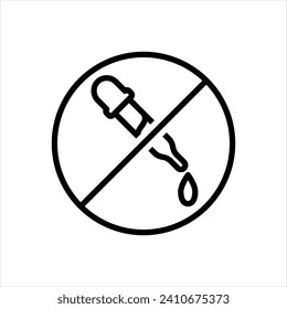 Vector black line icon for colourless