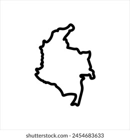 Icono de línea negra de Vector para columbia