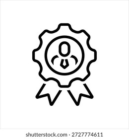 Icono de línea negra de Vector para estándares de competencia