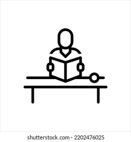 Vector black line icon for concentrate