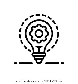 Vector black line icon for concept