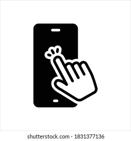Vector black line icon for conduct