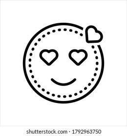 Vector black line icon for cool