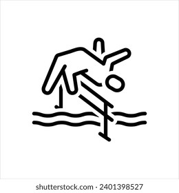 Vektorschwarze Linie Symbol für Mut