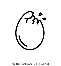 Icono de línea negra vectorial para grietas 