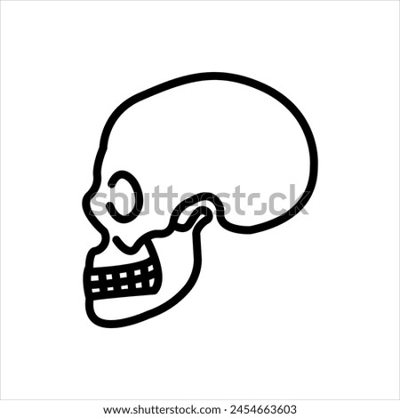 Vector black line icon for 
craniomandibular