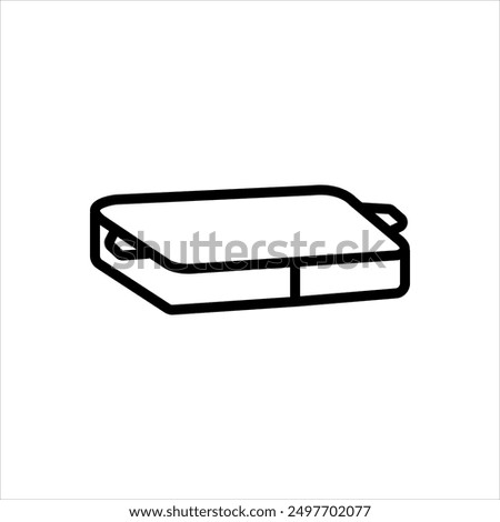 Vector black line icon for crash pad