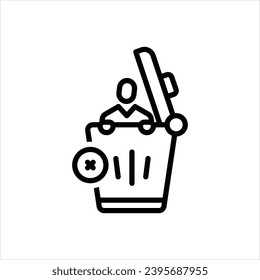 Vektorschwarze Linie Symbol für die Erstellung