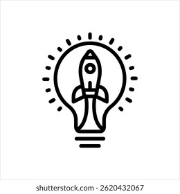 Icono de línea negra de Vector para concepto creativo