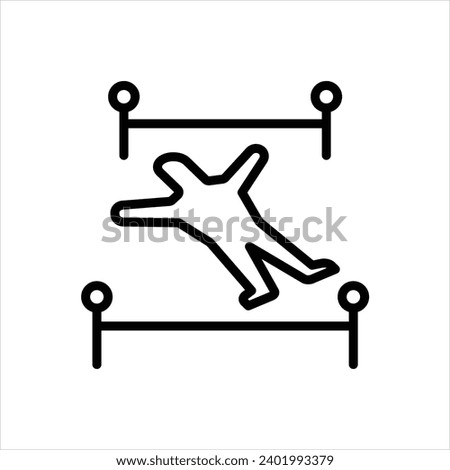 Vector black line icon for crime
