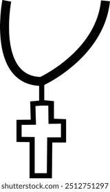 Vector black line icon for cross chain