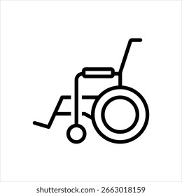 Icono de línea negra de Vector para muletas