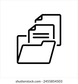 Icono de línea negra de Vector para los registros diarios