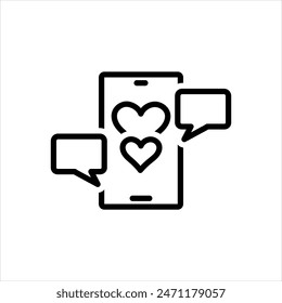 Icono de línea negra de Vector para App