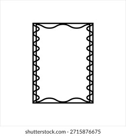 Icono de línea negra de Vector para borde decorativo