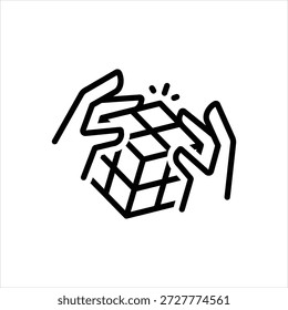 Vector black line icon for dexterous
